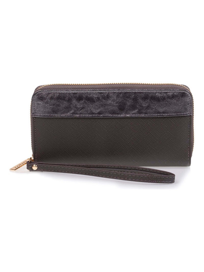 Compagnon grand portefeuille, protection rfid anti-piratage de carte femme Isotoner Gris Gris - Kiabi