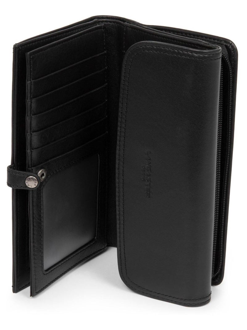 Compagnon porte chéquier Lancaster Soft Vintage Noir - Kiabi