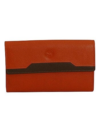 Compagnon portefeuille cuir bi-ton