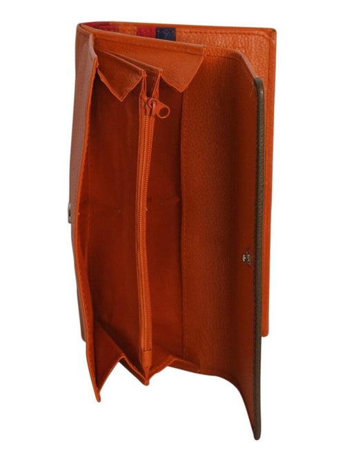 Compagnon portefeuille cuir bi-ton - Kiabi