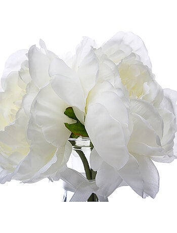 Composition de 3 pivoines articielles