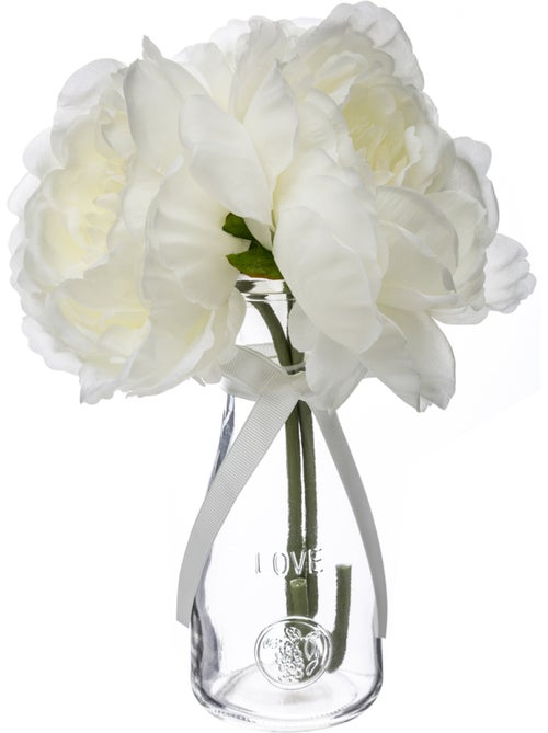 Composition de 3 pivoines articielles - Kiabi