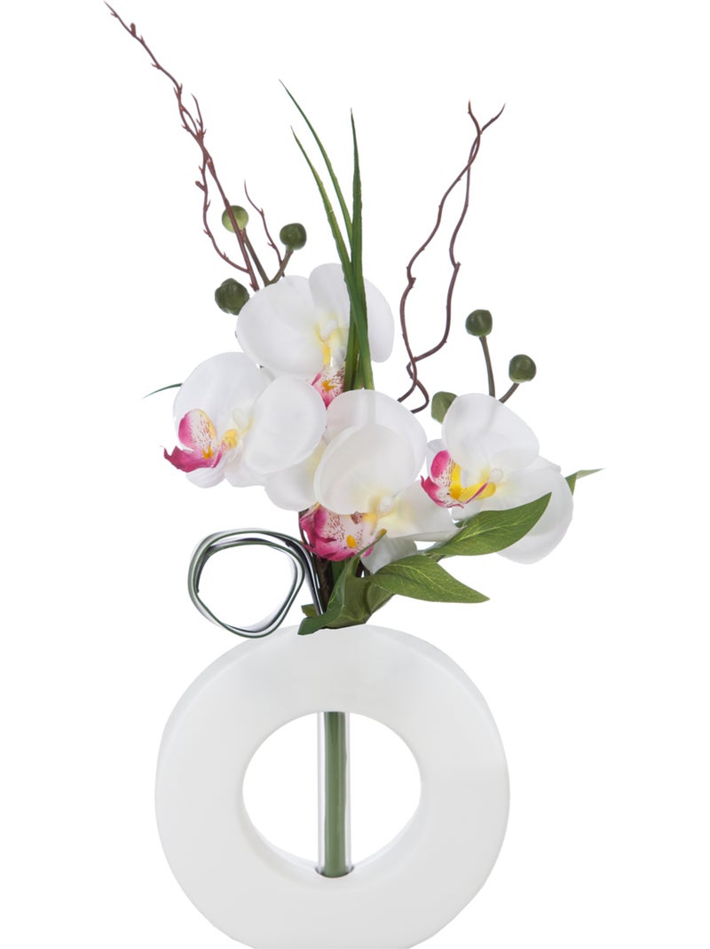 Composition d'orchidées artificielles ORCHIDEE Blanc - Kiabi