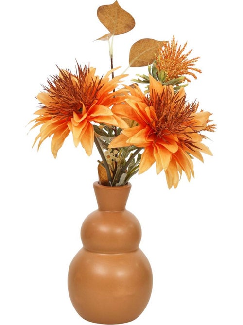 Composition florale artificielle avec vase en dolomite PENNY - Kiabi