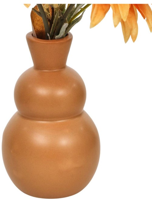 Composition florale artificielle avec vase en dolomite PENNY - Kiabi