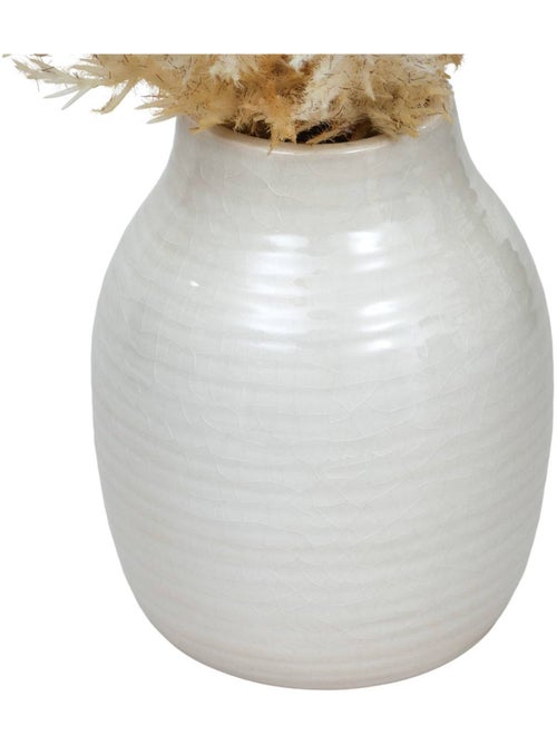 Composition florale artificielle avec vase en grès JAMES - Kiabi