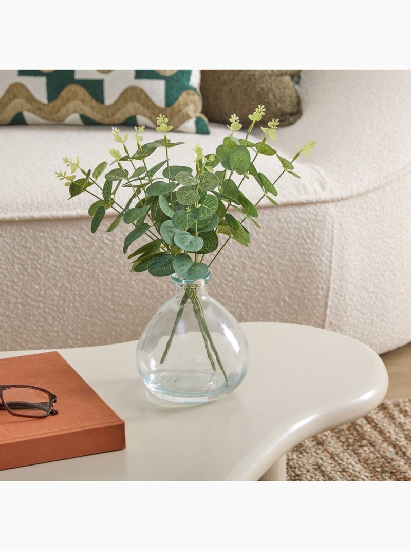 Composition florale artificielle en vase de verre urice Vert - Kiabi