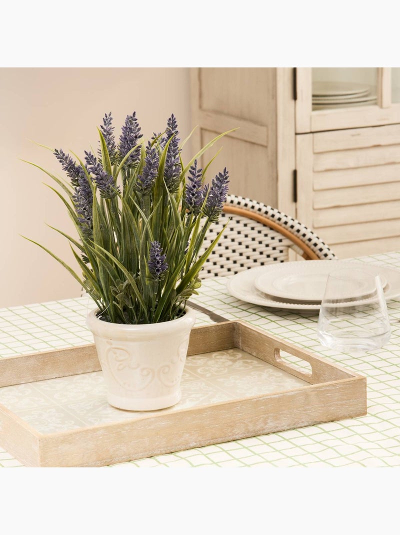 Composition florale artificielle Lavande 35cm PROV Blanc - Kiabi
