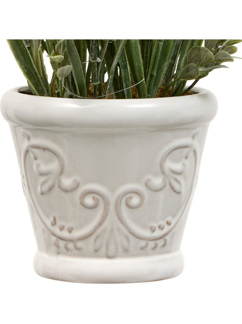 Composition florale artificielle Lavande 35cm PROV Blanc - Kiabi