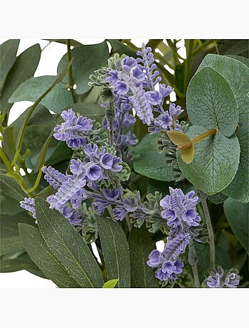 Composition florale Artificielle Lavande et Eucalyptus 66cm UDA