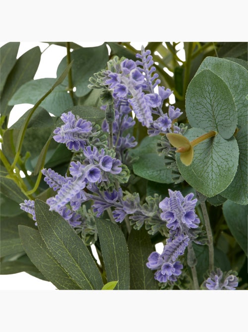 Composition florale Artificielle Lavande et Eucalyptus 66cm UDA - Kiabi