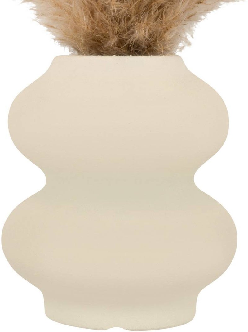 Composition florale avec vase GLEN Blanc - Kiabi
