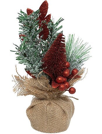 Composition sapin pailletté H24cm