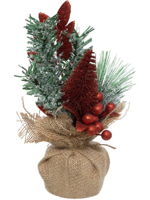 Composition sapin pailletté H24cm - Kiabi