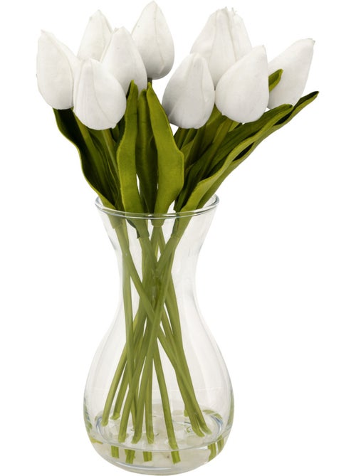 Composition tulipes avec vase HECTOR - Kiabi