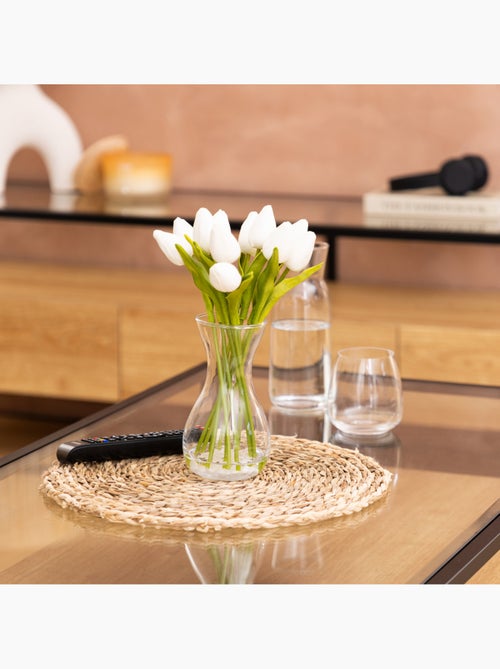 Composition tulipes avec vase HECTOR - Kiabi