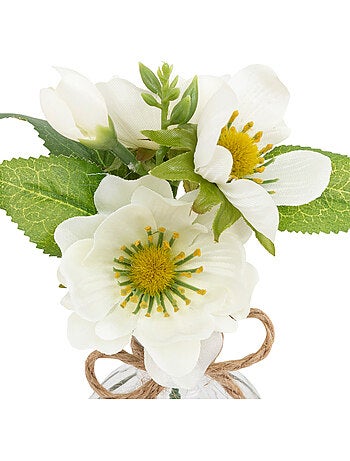 Composition vase et fleurs artificielles NELA