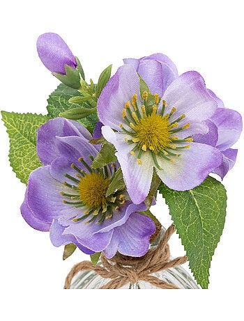 Composition vase et fleurs artificielles NELA