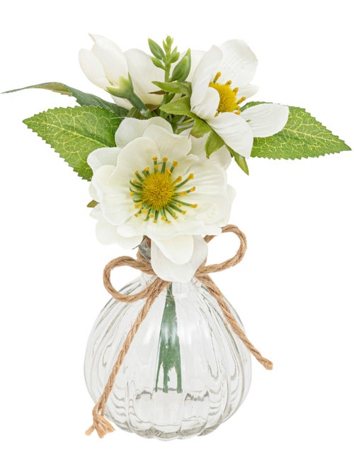 Composition vase et fleurs artificielles NELA - Kiabi