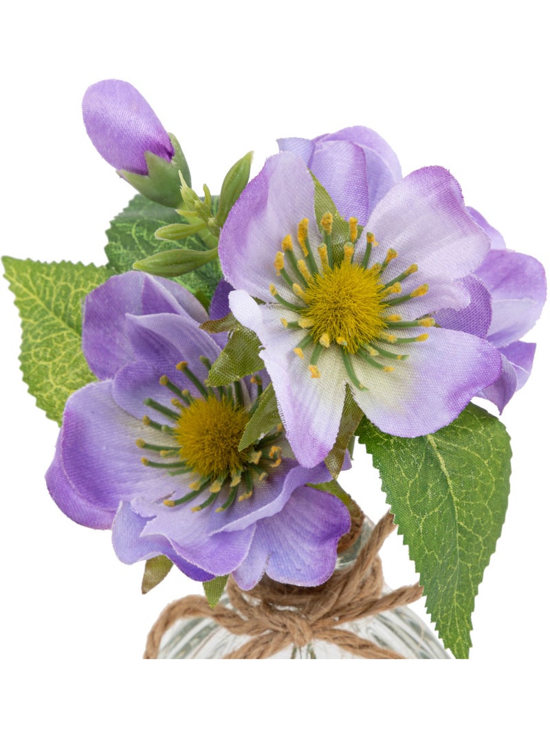 Composition vase et fleurs artificielles NELA Blanc - Kiabi