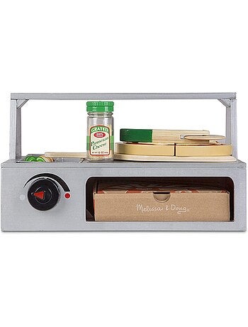 Comptoir à pizzas en bois