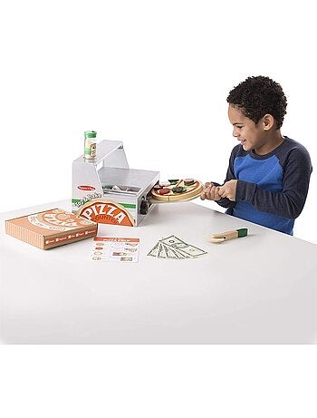 Comptoir à pizzas en bois