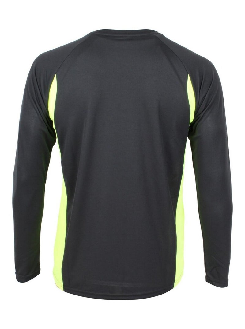 Cona Sports - T-shirt manches longues Noir Jaune Noir - Kiabi