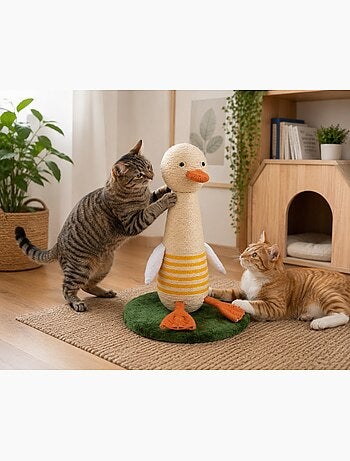 Cône a gratter canard pour chat arbre a griffer 51cm