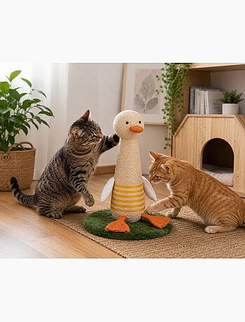Cône a gratter canard pour chat arbre a griffer 51cm