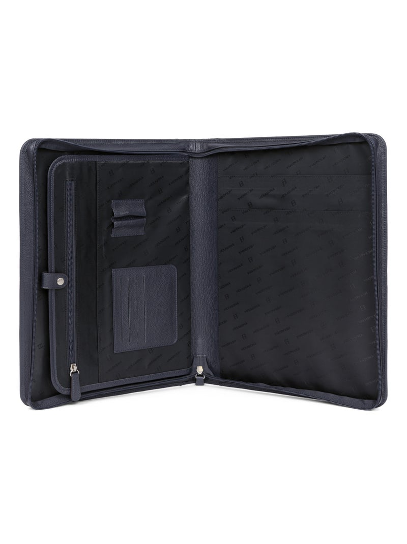 Conférencier  13" & A4  Cuir CONFORT Bleu marine - Kiabi