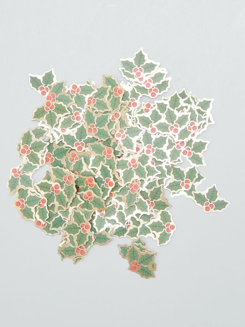 Confettis de table 'Houx de Noël' - Vert - Kiabi - 1.20€