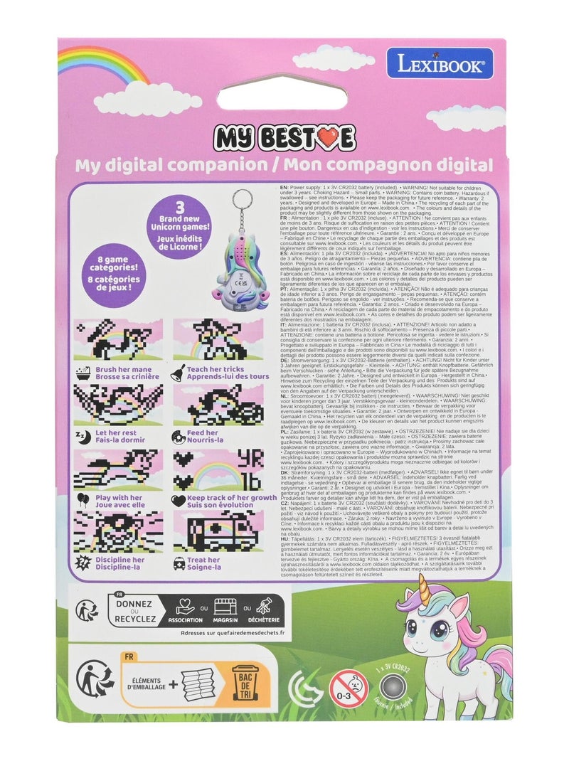 Console My Best-E® Licorne avec écran LCD et porte-clés Blanc - Kiabi