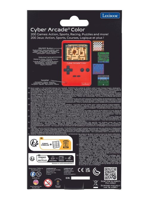 Console portable Classic Cyber Arcade - 2.8'' 200 jeux - Kiabi
