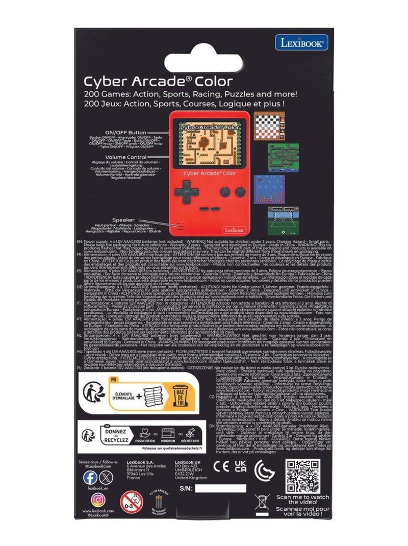 Console portable Classic Cyber Arcade - 2.8'' 200 jeux N/A - Kiabi