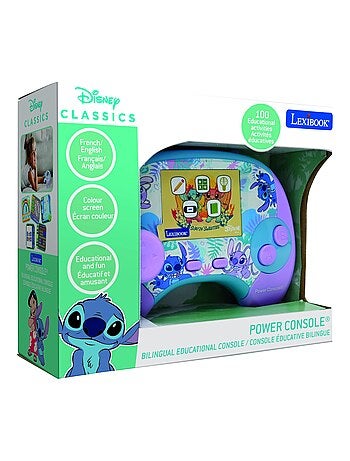 Console® Stitch de jeux éducatifs parlante bilingue avec 100 activités
