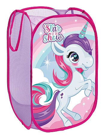 Conteneur de rangement pliable - Licorne - 36x36x58 cm