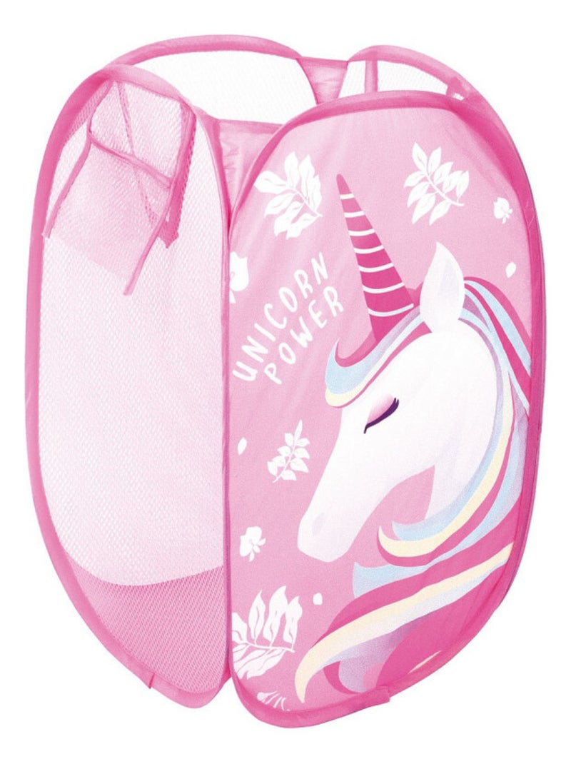 Conteneur de Rangement pliable licorne - 36x36x58 cm Rose - Kiabi