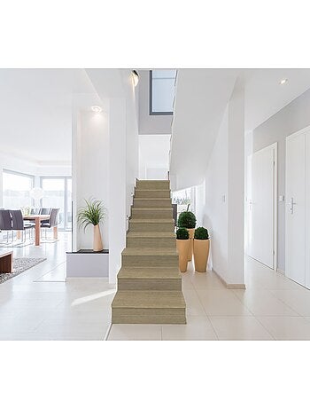 Contremarche adhésive en PVC imitation Bois