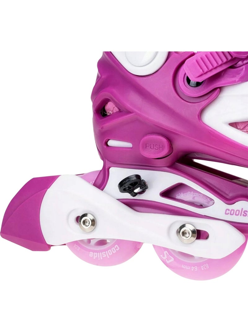 Coolslide - Patins à roulettes alignées ACTIONEL Blanc Rose - Kiabi