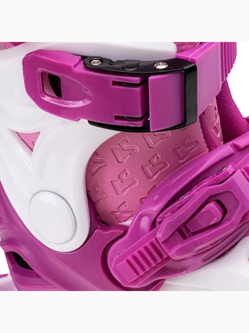 Coolslide - Patins à roulettes alignées ACTIONEL Blanc Rose - Kiabi