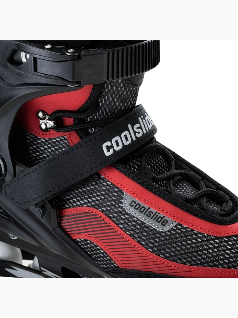 Coolslide - Patins à roulettes alignées ROMA Noir Rouge - Kiabi