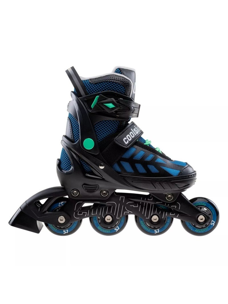 Coolslide - Patins à roulettes alignées WONTON Noir Bleu - Kiabi