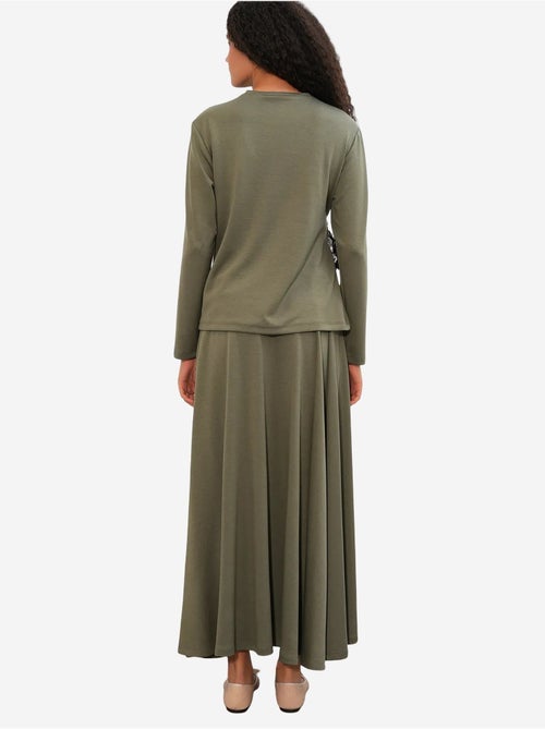 Coordonné blouse manches longues et jupe large bdart - Kiabi