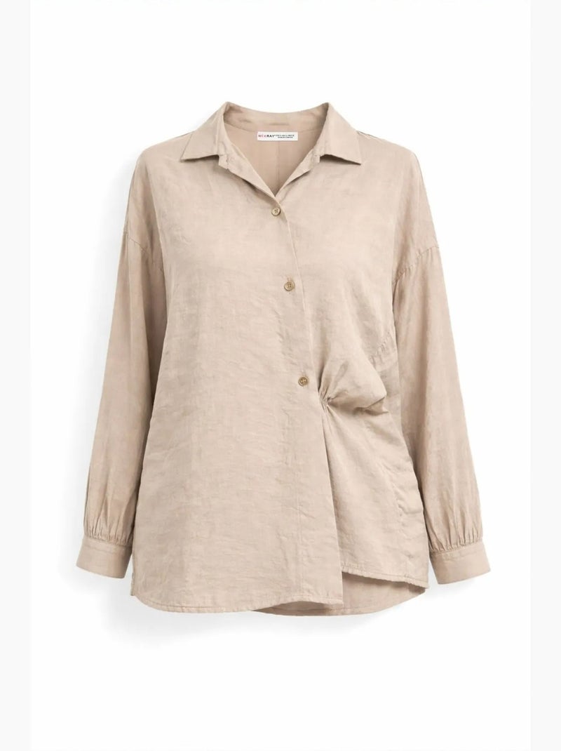 Coordonné femme deux pièces oversize mixray Beige argile - Kiabi