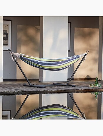 COPACABANA Hamac sur pied 26 m avec toile en polyester multicolore