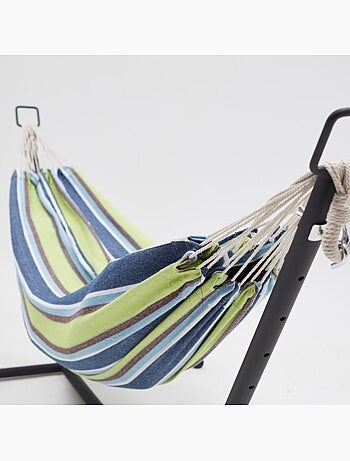 COPACABANA Hamac sur pied 26 m avec toile en polyester multicolore