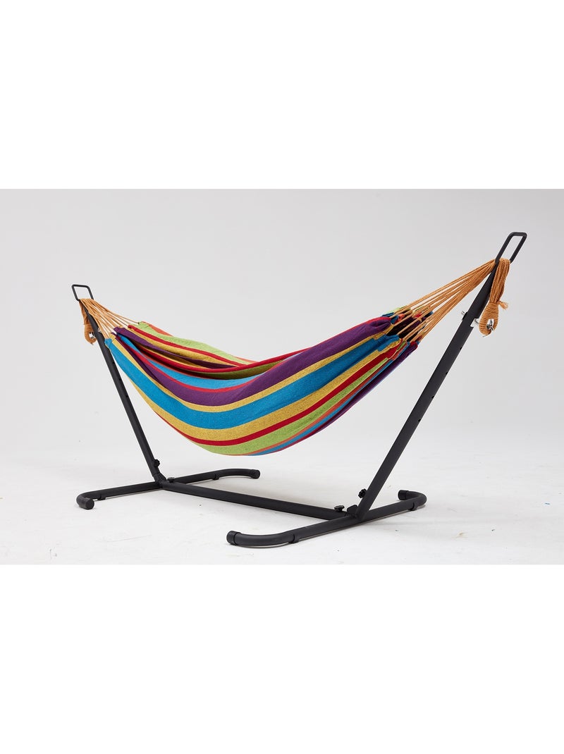 COPACABANA Hamac sur pied 2,6 m avec toile en polyester multicolore Multicolore - Kiabi