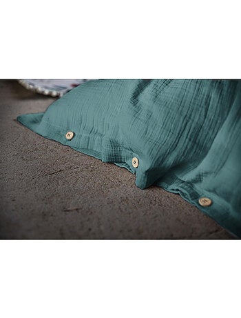 Housse de couette Double Gaze Coton Gaia Nuage 260x240cm