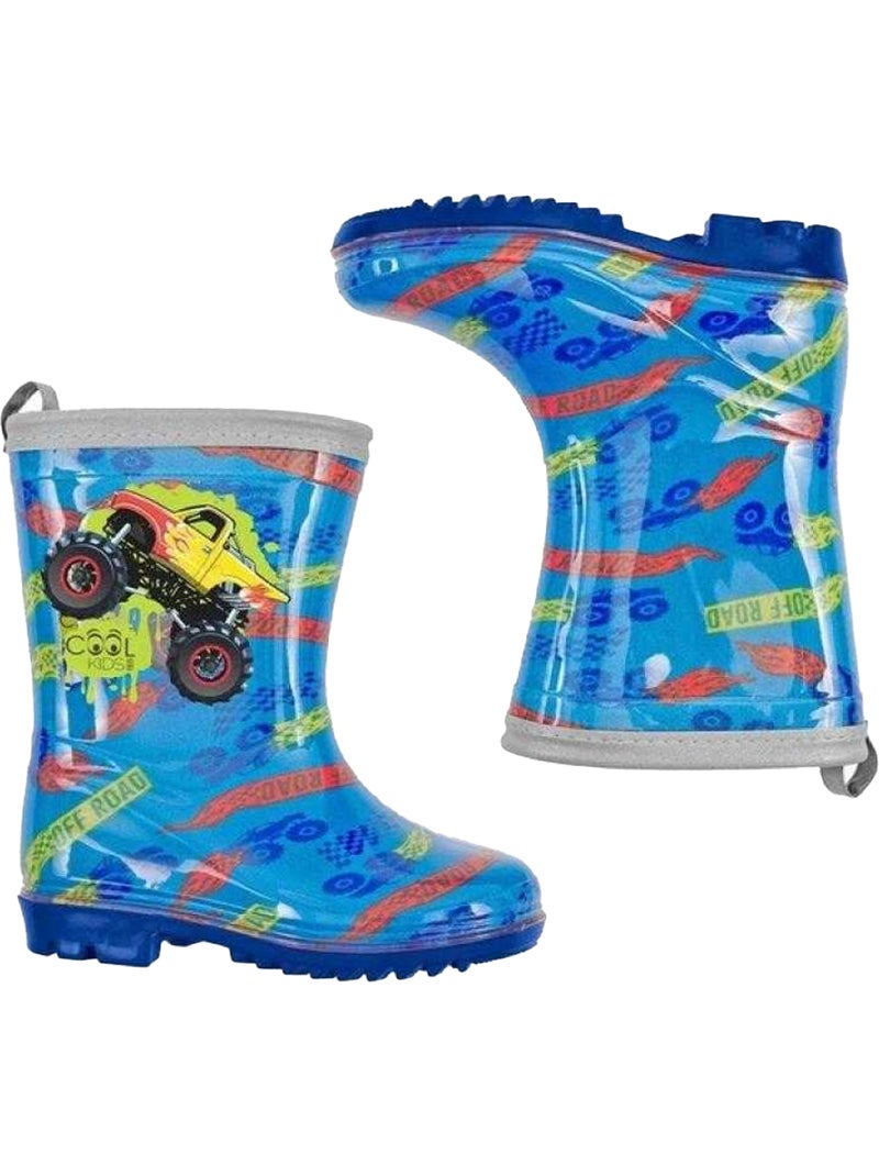 Coqui - Bottes de pluie motif/style Camion PERLETTI Bleu - Kiabi