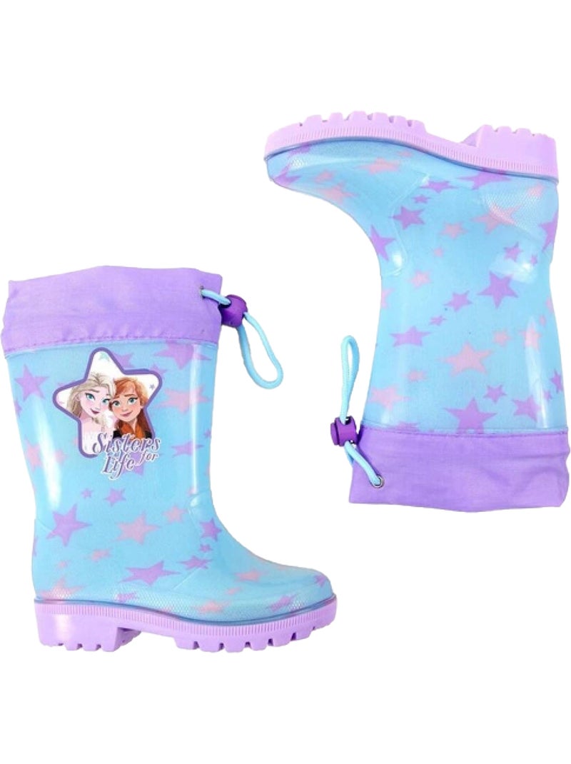 Coqui - Bottes de pluie motif/style La Reine des Neiges PERLETTI (Anna, Elsa) Bleu - Kiabi